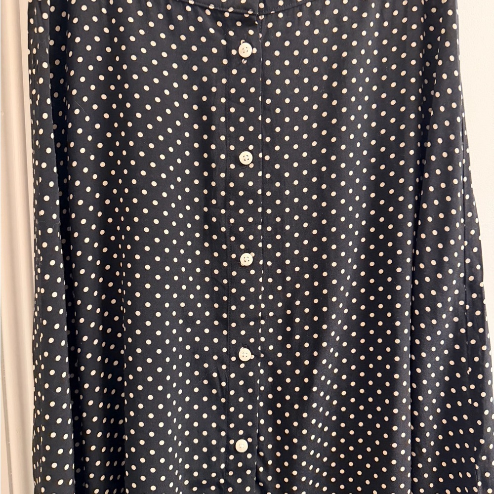 Gap Polka Dot Button-Down Midi Skirt black and white size Small NWOT - Picture 6 of 6